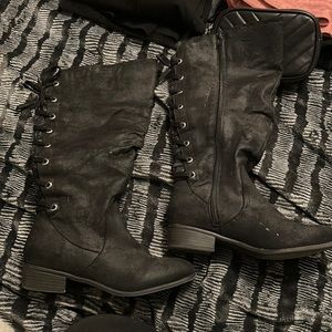 Black Wide Calf boots